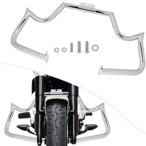 Engine Guard Crash Bar Chrome Fit For Harley Softail FL Fatboy Slim 2013 - Foto 1 di 13