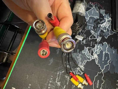 Security Camera Cable Extension Power Cord – CCTV Surveillance DVR Wire (2 Pack) - Image 1 of 4