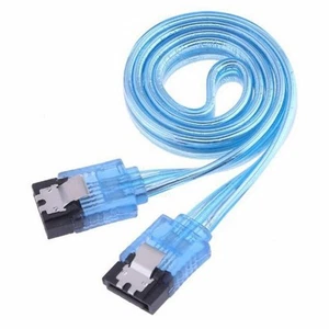 NewBee 1m Straight SATA III Data Cable Serial ATA with Lead Locking Clips Blue - Picture 1 of 3