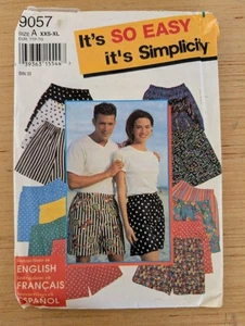 Simplicity 9057 Adult Unisex Shorts Pattern Size XXS-XL Uncut - Picture 1 of 2