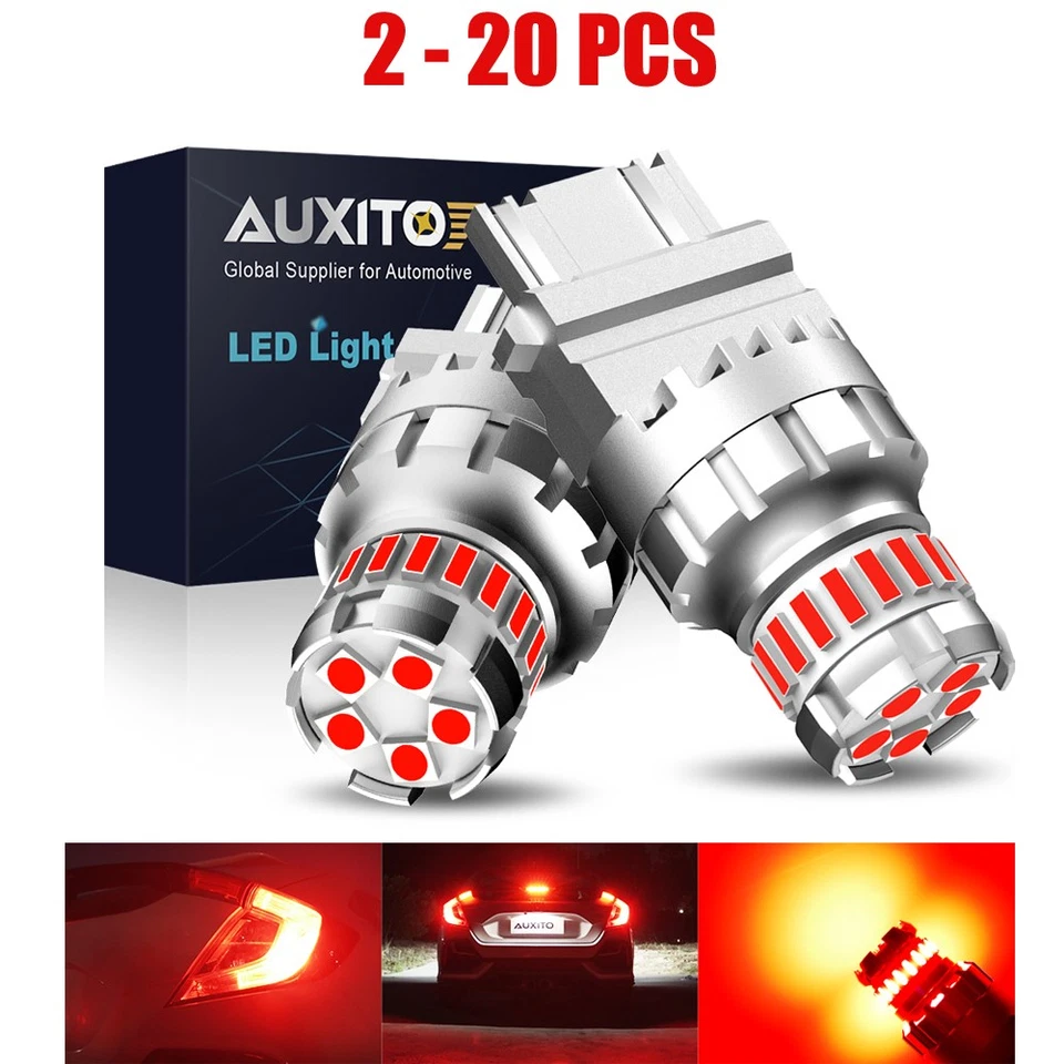 3057 Red 3157 LED Flash Blinking Strobe Brake Stop 2-20PCS Tail Fit Toyota Ford - Image 1 of 4