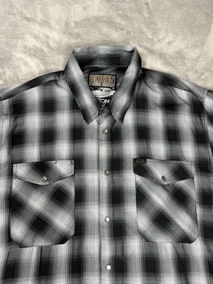 Dixxon Flannel Company Para Hombres 2XL Negro Blanco Arizona Super Show Perla A Presión Bambú Foto 1 de 4