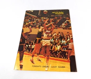 1971-72 Indiana Pacers at Dallas Chaparrals ABA Basketball Program 2-19-72 - Picture 1 of 2