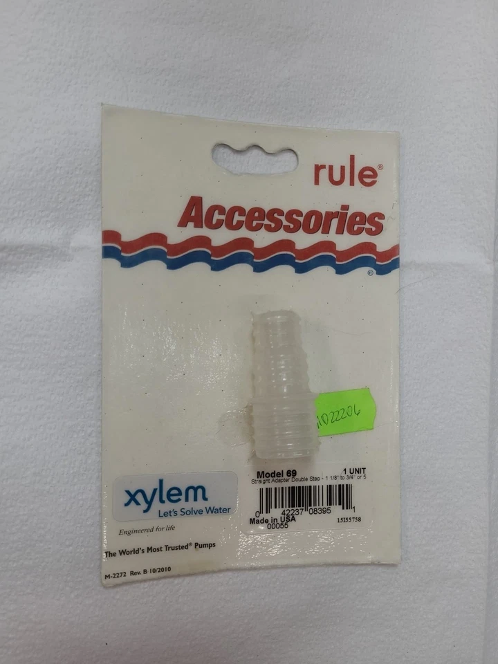 Rule Accessories Model 69 Straight Adapter Double Step- 1 1/8" to 3/4" or 5 - Image 1 of 3