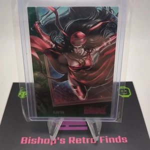 Elektra 2013 Women of Marvel Series 2 Emerald Parallel Card #/100 - Picture 1 of 5