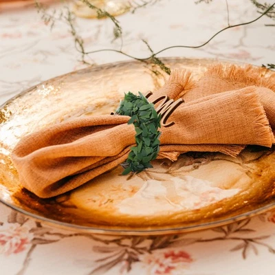  6 Pcs Fermatovaglioli Portatovagliolo Anelli Per Festa Portatovaglioli - Immagine 1 di 4