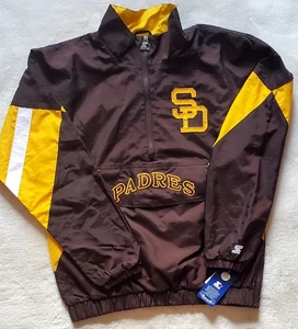 San Diego Padres Starter Jacket 1/2 Zip 🦘 Pouch Midweight Pullover Sz 2XL - Picture 1 of 13