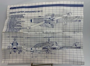 1983 Hasbro GI Joe ARAH Dragon Fly Assault Helicopter BLUEPRINTS /  MANUAL ONLY - Picture 1 of 4