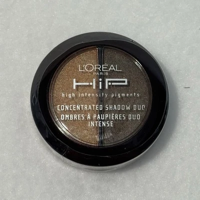 L’Oreal HiP High Intensity Pigment Eyeshadow Duo 818 Saucy Gold & Brown NEW NOS - Image 1 of 2