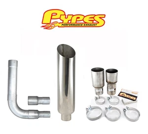 10" Miter Cut Single Stack Stainless Pypes Exhaust Kit for RAM 2500 3500 Diesel - Picture 1 of 1