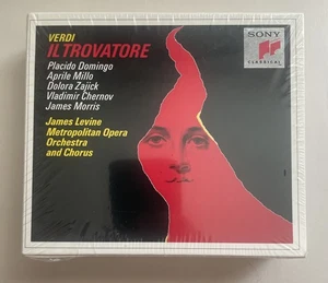 Verdi IL Trovatore 2 CD Set-Booklet Domingo Millo Zajick Levine - New/Sealed - Imagen 1 de 6