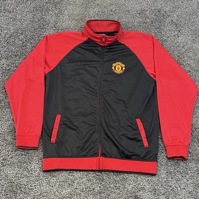 Manchester United Black Jacket Official Merchandise Zip Up Athletic Mens XL - Image 1 of 4