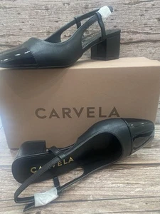 Kurt Geiger Carvela Women’s Black Sling back Rene Court Heels UK Size 3 New - Picture 1 of 16