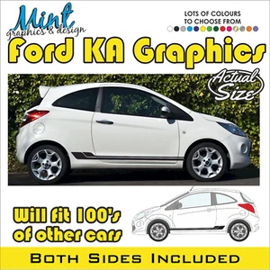 Calcomanías FORD KA ST PLUS + rayas RS 3/5 puertas pegatinas gráficos GRATIS P&P 014 - Imagen 1 de 4