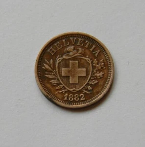 SCHWEIZ: 1 Rappen 1882 B, sehr schön - Bild 1 von 2