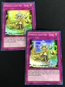 YUGIOH SPIRITUAL LIGHT ART HIJIRI GAOV-EN077 1ST SUPER X2 (NM) - Picture 1 of 1