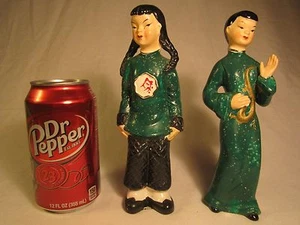 WALES Porcelain Oriental CHINESE DOLLS Girls JAPAN [Z47] - Imagen 1 de 6