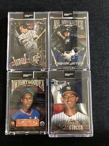 Lot Of 4 Topps Project 2020 by Ben Baller: Mike Trout, Gooden, Rivera, Jeter