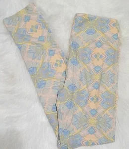 Leggings LulaRoe Melocotón/Azul Talla Única. #221 - Imagen 1 de 1