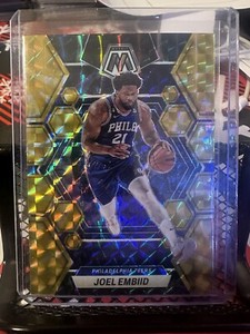 Joel Embiid 2022-23 Mosaic Reactive Yellow #141 76ers NM/BT MVP