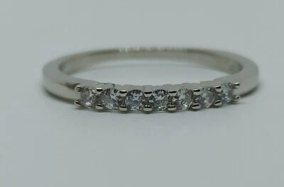 ANELLO IN ARGENTO 925 RIVIERA/VERETTA 7 PIETRE 2 MM ZIRCONI (AMFA0174) - Immagine 1 di 3