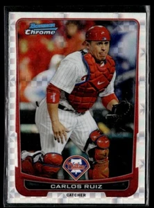 2012 Bowman Chrome Xfractor Carlos Ruiz Philadelphia Phillies #171 - Picture 1 of 2