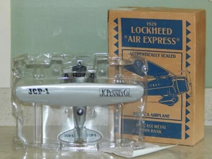 Vintage NOS ERTL 1929 Lockheed Air Express JC Penney Airplane Coin Bank 1994 Box - Picture 1 of 16