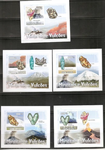 Guinea-Bissau / 2009 Minerals Stamps and Volcanoes. Souvenir Sheets . MNH Cover