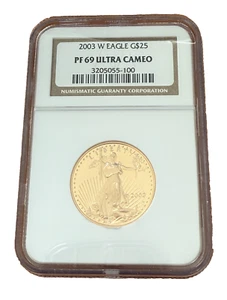 US 2003 W Gold 1/2 oz $25 NGC PF69UC Proof Gold Eagle - Picture 1 of 2