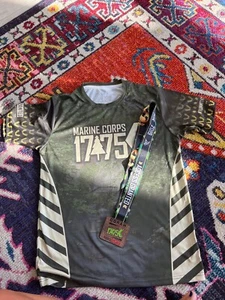 US Marine Corp | Men's Rash Guard 3/23/19 RACE 1775 WITH medal S - Picture 1 of 5