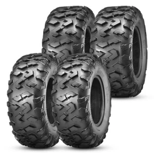 Four 25x8-12 ATV Tires 25x8x12 UTV Tires All Terrain 6Ply Tubeless Replacement - Picture 1 of 9