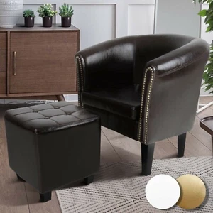 MIADOMODO® Chesterfield Sessel Hocker Loungesessel Clubsessel Cocktailsessel - Bild 1 von 48