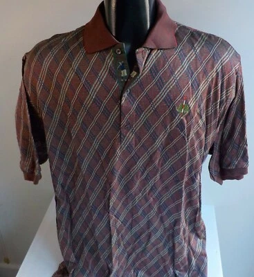 Polo de golf BOBBY JONES rojo/azul marino/beige estampado SS TALLA GRANDE Foto 1 de 4
