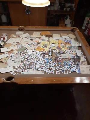 Huge Stamp Lot Collectors Treasure Hunt All Types Of USA & World Stamps & Book - Image 1 of 4