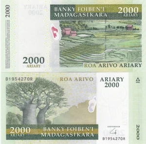 Madagascar - 2000 Ariary 2007 - 2014 UNC Pick 96 Lemberg-Zp - Picture 1 of 1