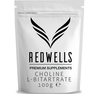 Polvere di bitartrato di colina REDWELLS potenziatore cognitivo vegano senza OGM - confezione da 100 g - Foto 1 di 3