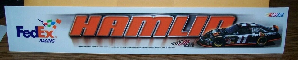 DENNY HAMLIN #11 FEDEX 3X16 WINCRAFT ULTRA CALCOMANÍA PEGATINA Foto 1 de 1