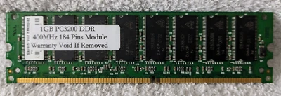 1GB DDR 400MHz PC-3200 2.5V 184Pin RAM Desktop PC Memory (REF M001) - Image 1 of 2