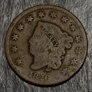 1826 Classic Head Large Cent Good Reverse Scratches Lot 1752 - Picture 1 of 2