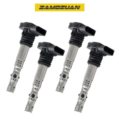 OEM Quality Ignition Coil 4PCS 1998-2008 for Audi A3, TT/ VW Beetle, Golf, Jetta - Image 1 of 4