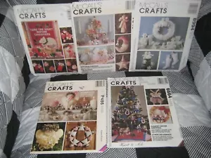 5 MCCALLS HOLIDAY CRAFTS PATTERNS UNCUT 8994,7346,8443,6189,6664 - Picture 1 of 2