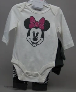 Disney Jumping Beans Minnie Mouse Bodysuit Pants Hat Set Size 3 months NWT - Picture 1 of 3
