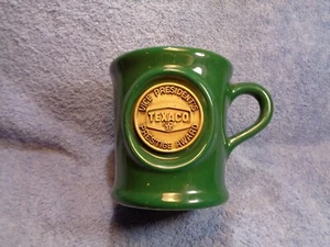 Vtg TEXACO Ceramic Coffee Cup Mug Vice Presidents Prestige Award Medallion - Picture 1 of 11