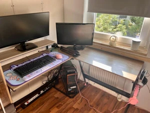 Gamingschreibtisch L-Förmig in Braun - Bild 1 von 6