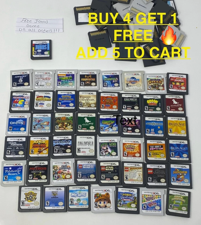 Original Nintendo DS 3DS Games Video Games Buy 4 Get 1 Free Tested Working - Image 1 of 1
