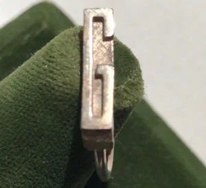 Vintage Sterling Silver Stamped Typebar Monogram "G" Ring Size 6 ADJUSTABLE - Picture 1 of 10