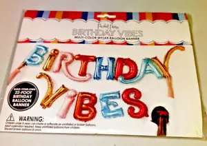 Birthday Vibes Banner Balloon Party Kit, NEW, Packed Party Brand - Picture 1 of 3