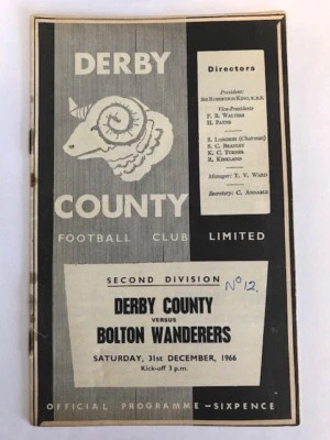 08/10/1966, Derby County v Bolton Wanderers, Div 2 - Image 1 of 2