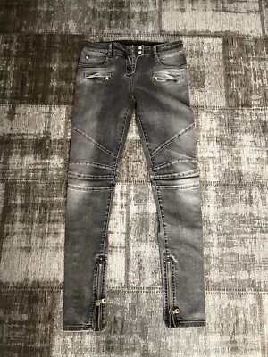 BALMAIN Paris Damen Jeans - FR 38 Grau - Casual Look - Bild 1 von 4