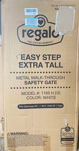 Regalo Easy Step Extra Tall Walk Thru Gate, White - Picture 1 of 6